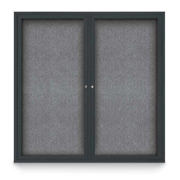 Sliding Door Indoor Enclosed Corkboard, 9